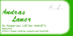 andras lamer business card